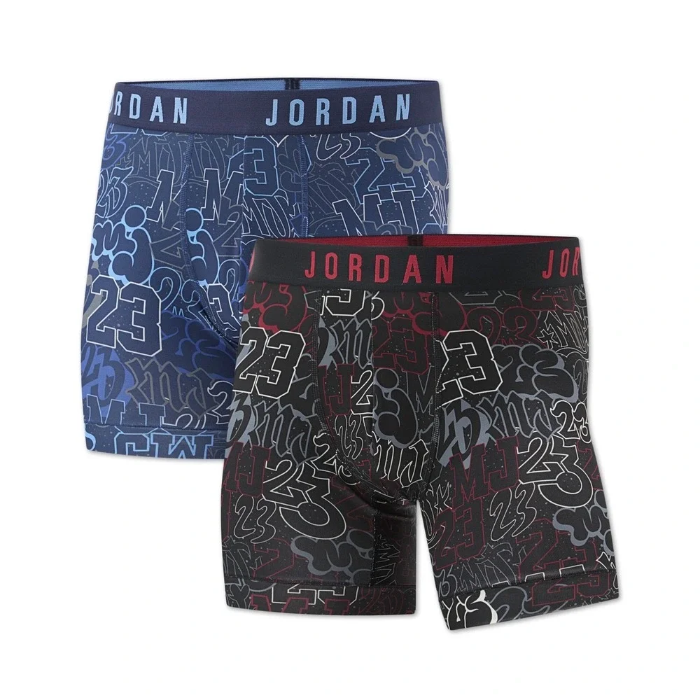 Nike Jordan Flight Micro Boxer Briefs 2-Pack Dri-FIT Midnight Navy Mens Small
